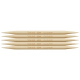 Knitting Pins: Double-Ended: Set of Five: Takumi Bamboo: 12.5cm x 6.50mm