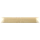 Knitting Pins: Double-Ended: Set of Five: Takumi Bamboo: 20cm x 6.00mm