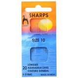 Pony Hand Needles Sharps Gold Eye Size 10