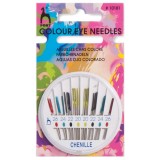 Pony Hand Needles Chenille Coloured-Coded Eye Compact Sizes 20/26