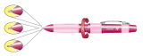 Sewline Erasable Fabric Pencil Trio Colours White/Black/Pink Leads
