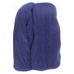 Natural Wool Roving: Blue: 20g: (6)