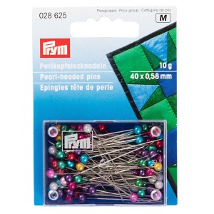 Prym Pearl-Headed Pins in Assorted Colours - 0.58 x 40mm