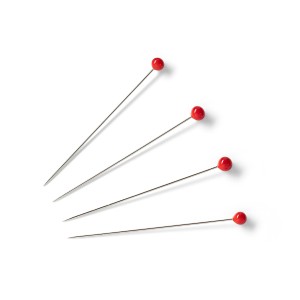 PRYM-Glass-head pins 35x0.40mm si-co red 5g