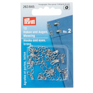 Prym Hooks and Eyes in Silver