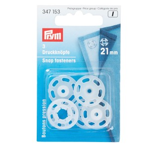 Prym Sew-On Snap Fasteners in Black - 15mm