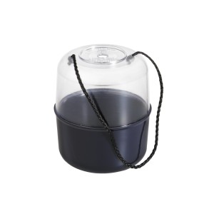 Ball of Wool Holder with transparent lid,plastic,dark violet