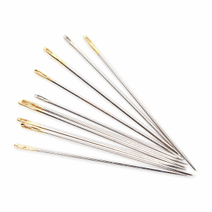 Gold Hand Sewing Quilting Needles Sizes 8-10: 10 Pieces