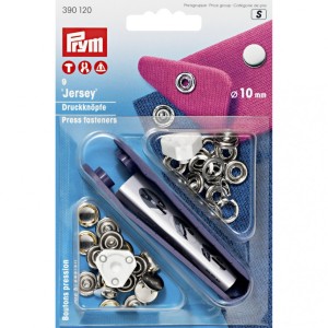 Prym Non-sew Jersey Silver Press Fasteners - 10mm