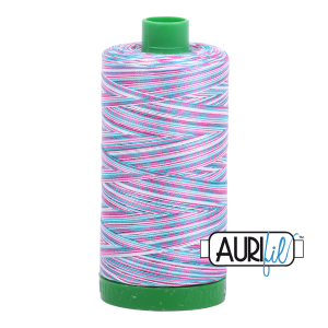 Aurifil 40 Pink-Blue Multi Col.4647 1000m