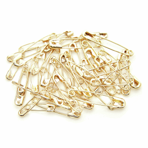 Hemline Gold Safety Pins - Gold
