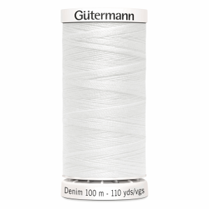 Gutermann Denim 100m Reel - White