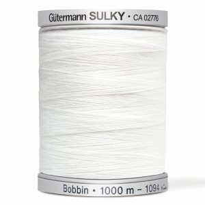 Sulky Bobbin Thread 1000m White