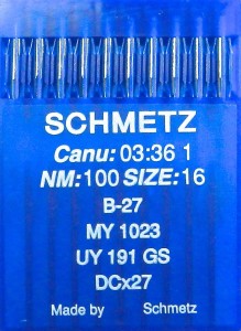 Schmetz Industrial Needles System B27 Sharp Canu 03:36 Pack 10 - Size 130