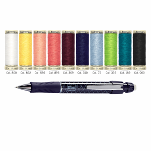 Gutermann Sewing Thread Set with Cartridge Pen