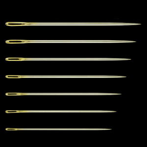 Hand Sewing Needles: Embroidery: Gold Eye: No.3-9 (12)