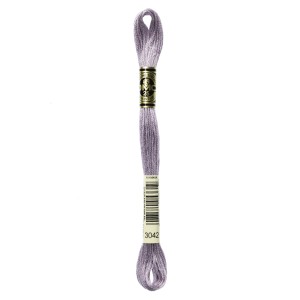 DMC Stranded Cotton 8m Col.3042 Antique Violet Light