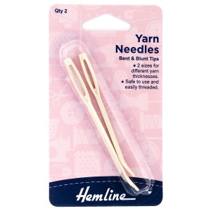 Hand Sewing Needles: Yarn: Bent: Plastic: Pack of 2