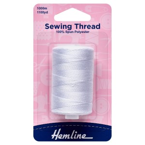 Hemline Sewing Thread 1000m White