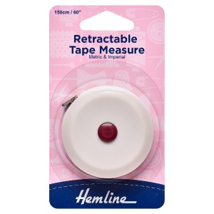 Hemline Tape Measure Retractable - 150cm