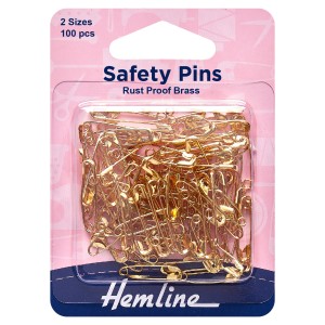Hemline Safety Pins Assorted Value Pack of - 100pcs