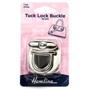 Hemline Tuck Lock Buckle 47mm Nickel