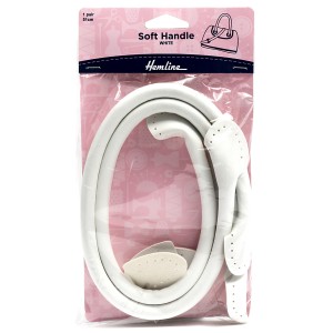 Hemline Bag Handle Soft 51cm White