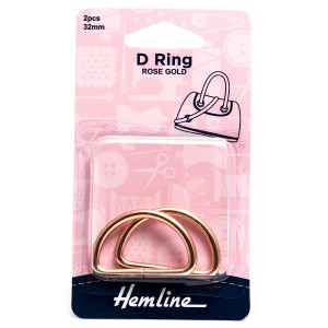 Hemline D Ring 32mm Rose Gold 2 Pieces