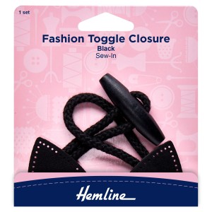 Hemline Toggle Closure Fashion 1 Set Black