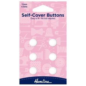 Hemline Self Cover Buttons Nylon - 11mm