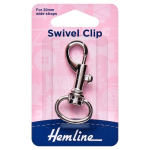 Hemline Swivel Clip Nickel 20mm