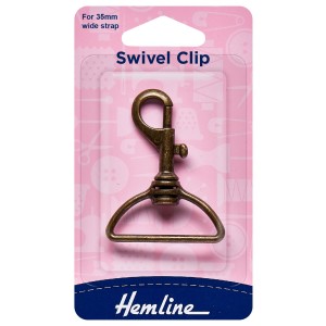 Hemline Swivel Clip Bronze 35mm