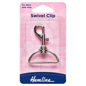 Hemline Swivel Clip Nickel 35mm