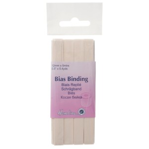 Hemline Bias Binding Polycotton 5m x 12mm Mid Cream