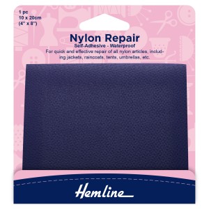 Hemline Self Adhesive Nylon Repair Patch Navy - 10 x 20cm
