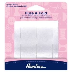 Hemline Fuse and Fold Waistband Lining 3m x 35mm