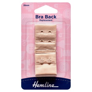 Hemline Bra Back Replacement Nude - 28.5mm