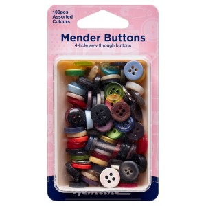 Hemline Mender Buttons Assorted Value Pack of - 100pcs