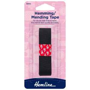 Hemline Hemming Tape Black - 3m x 20mm