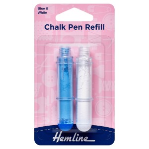Hemline Chaco Pen Refills Blue and White 2 Pieces