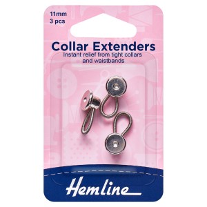 Hemline Collar Expanders Metal - 11mm - 3pcs