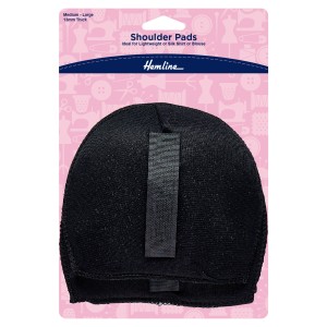 Hemline Shoulder Pad Shirt/Blouse Medium Black