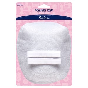 Hemline Shoulder Pad Layered Designer Medium White