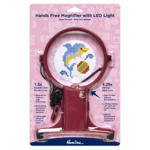 Hemline Hands Free Neck Magnifier with LED Light