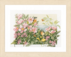 Lanarte Counted Cross Stitch Kit - Birds & Roses