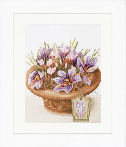 Lanarte Counted Cross Stitch Kit -  Crocus Flowers