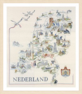 Lanarte Counted Cross Stitch Kit - Map of Holland