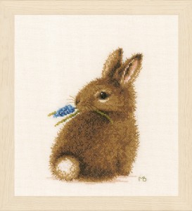 Lanarte Counted Cross Stitch Kit - Bunny (Evenweave)