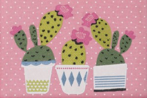 HobbyGift Sewing Box Medium Embroidered Cactus