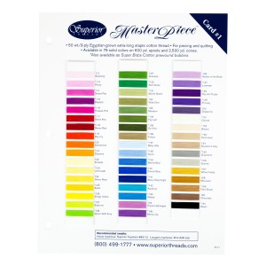 Masterpiece Shadecard 75 Colours